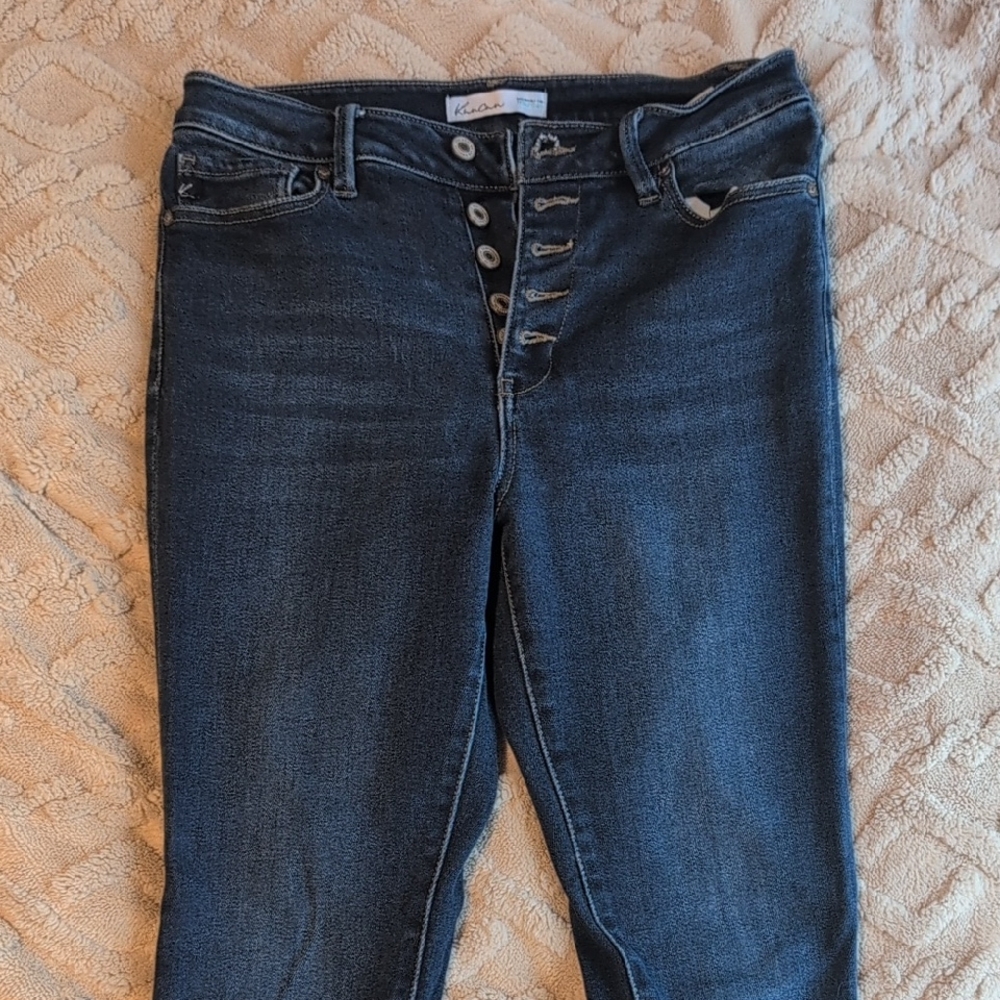 KanCan Dark Blue Distressed Skinny Jeans